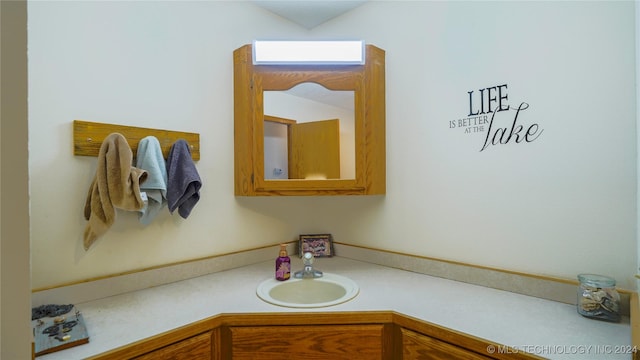 bathroom featuring vanity