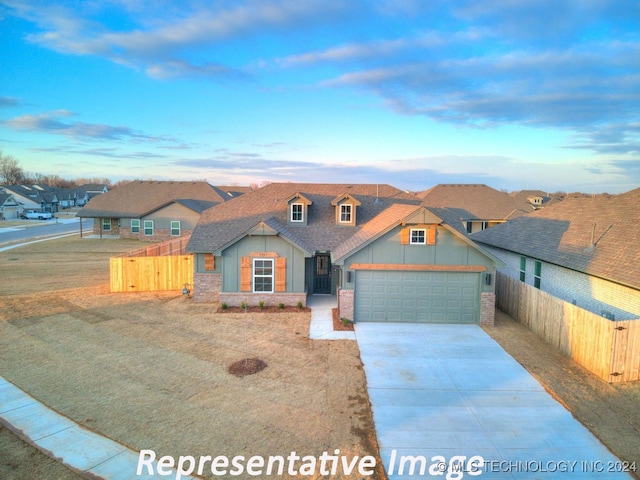 view of front of house featuring a garage