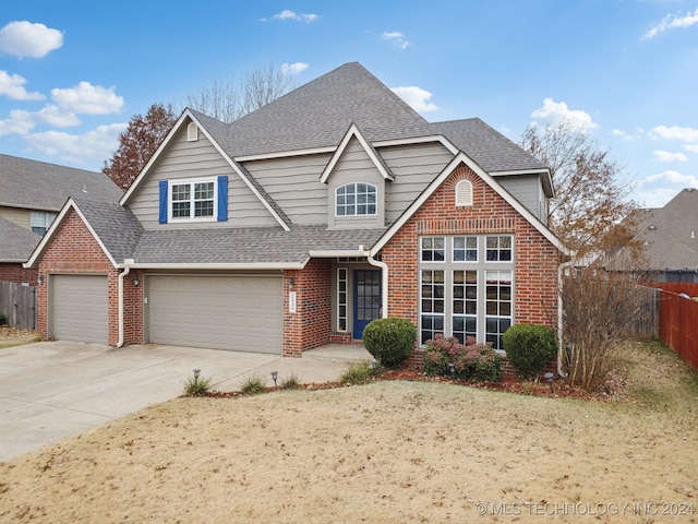 front of property featuring a garage