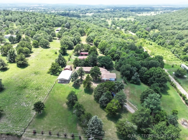 drone / aerial view featuring a rural view