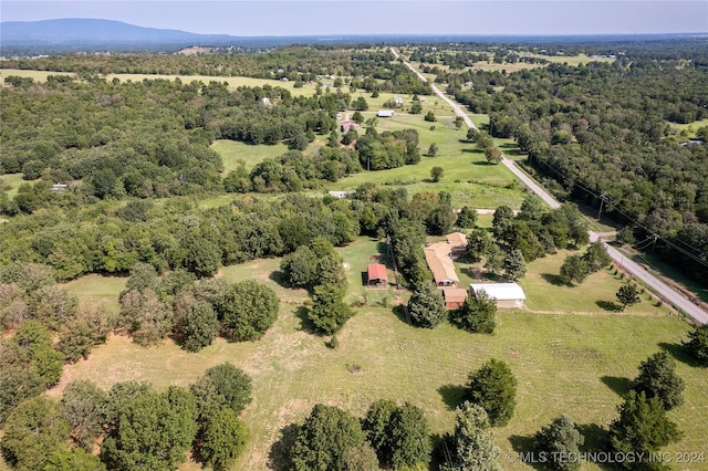 bird's eye view with a mountain view