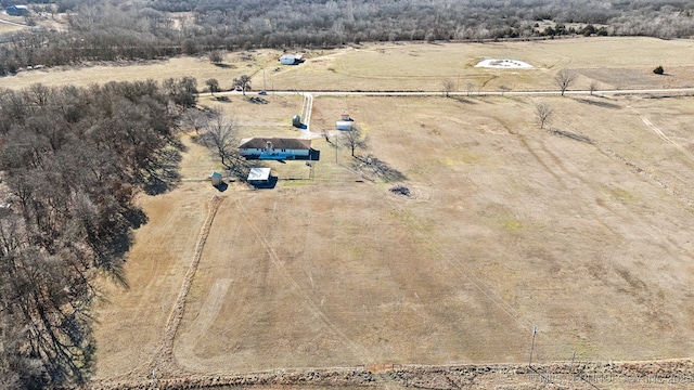 bird's eye view featuring a rural view