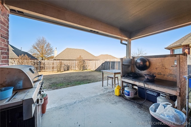 view of patio / terrace featuring area for grilling