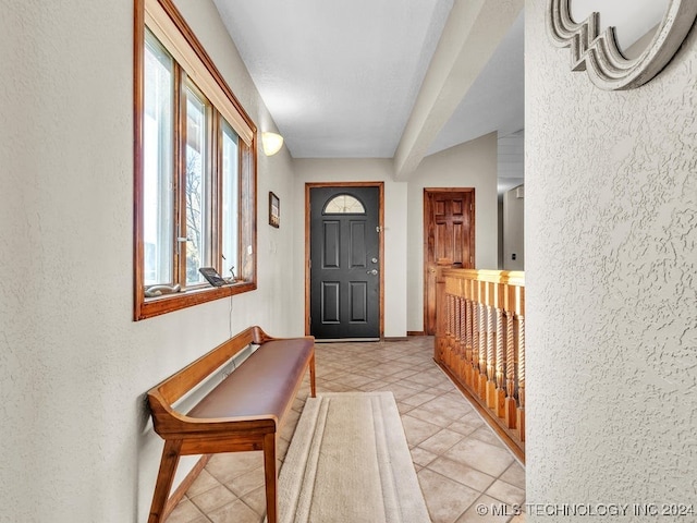 view of tiled foyer