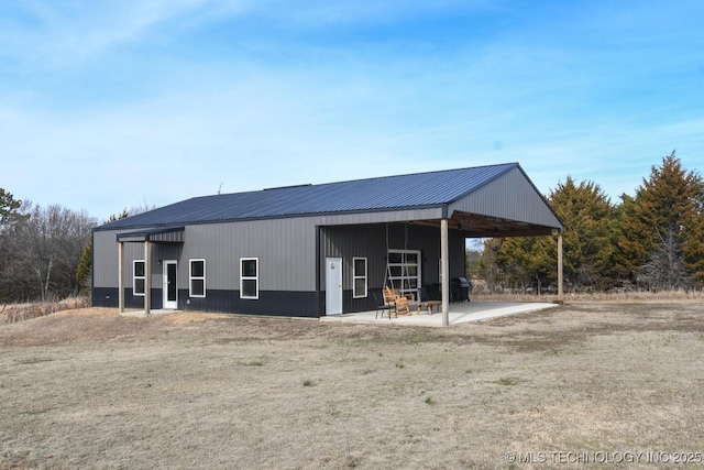 view of front of home with a patio area