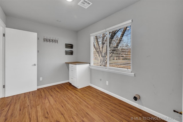 empty room featuring light wood-type flooring