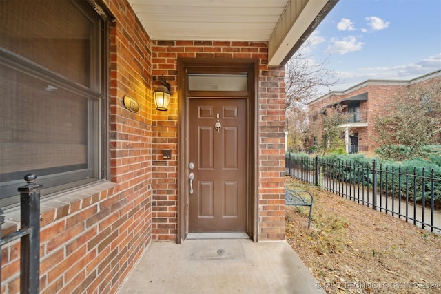 view of entrance to property