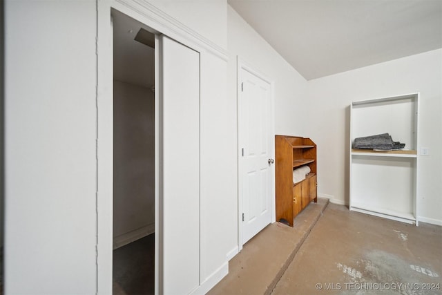 interior space featuring concrete flooring