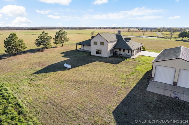 bird's eye view featuring a rural view