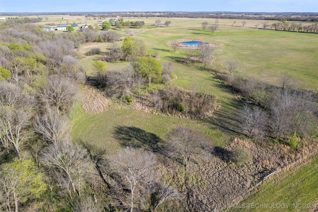 drone / aerial view featuring a rural view