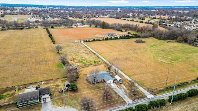 bird's eye view featuring a rural view