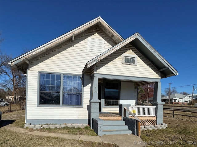 bungalow with covered porch