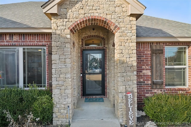 view of doorway to property