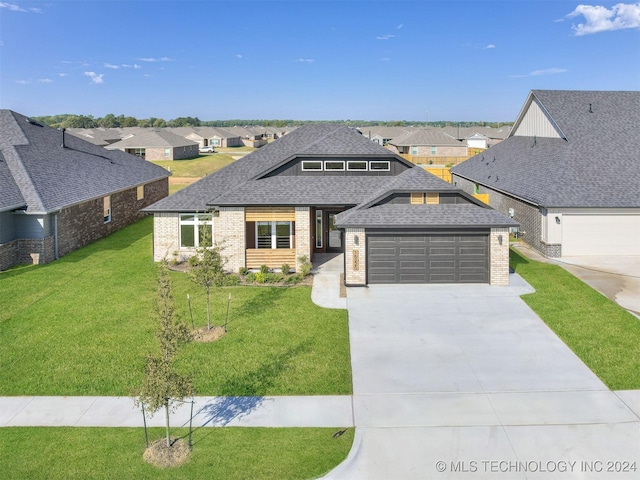 view of front of home with a front yard