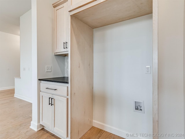 interior space with light hardwood / wood-style floors