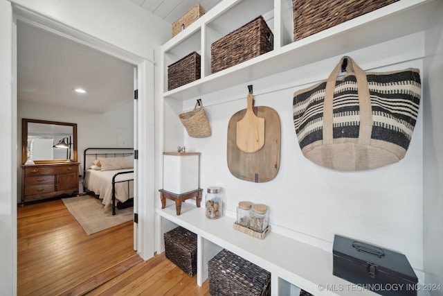 mudroom featuring hardwood / wood-style flooring