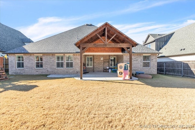 rear view of house with a patio area