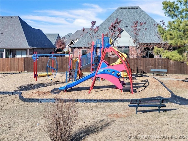 view of jungle gym