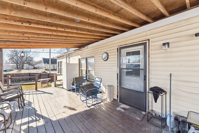 view of wooden deck