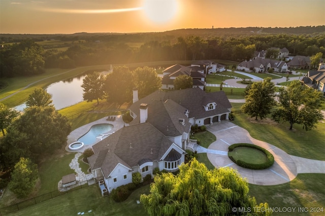 3520 W 77th St S, Tulsa, OK 74132 - aerial view of residential area featuring a nearby body of water