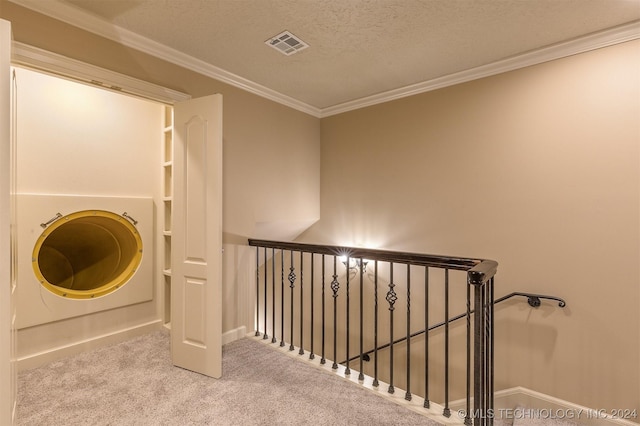 3520 W 77th St S, Tulsa, OK 74132 - laundry room featuring carpet and ornamental molding