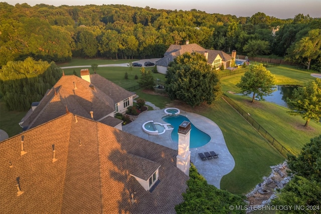 3520 W 77th St S, Tulsa, OK 74132 - aerial view of a forest and a nearby body of water