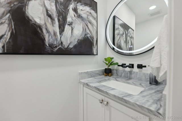 bathroom featuring vanity