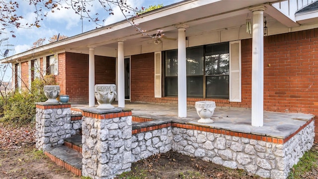 view of patio / terrace with a porch