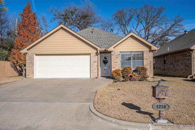 ranch-style house with a garage