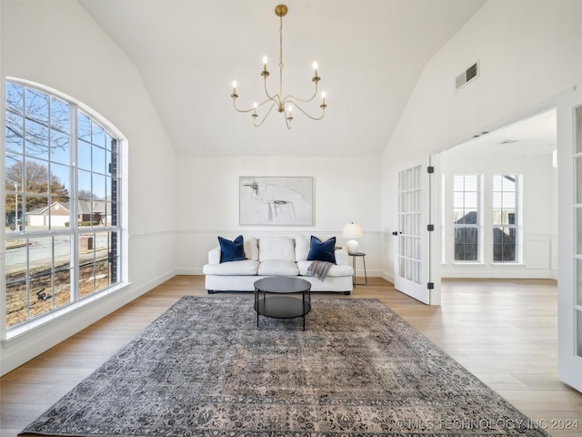 interior space featuring hardwood / wood-style floors and a wealth of natural light