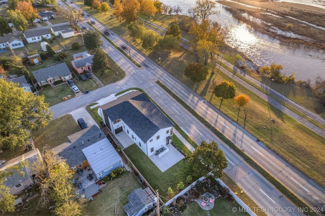 203 E 45th Ct, Tulsa, OK 74105 - aerial view of property's location featuring a nearby body of water and nearby suburban area