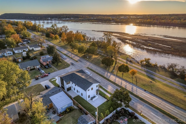 203 E 45th Ct, Tulsa, OK 74105 - aerial view at dusk of a water view