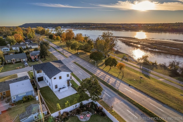 203 E 45th Ct, Tulsa, OK 74105 - aerial view at dusk of a water view