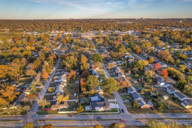 203 E 45th Ct, Tulsa, OK 74105 - aerial overview of property's location with nearby suburban area