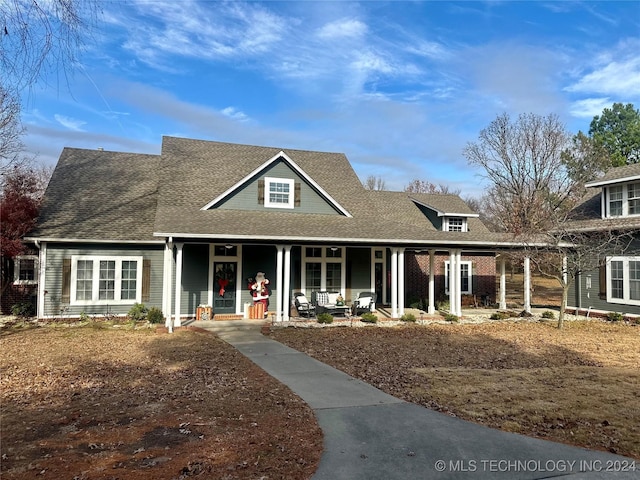 view of front of property with covered porch