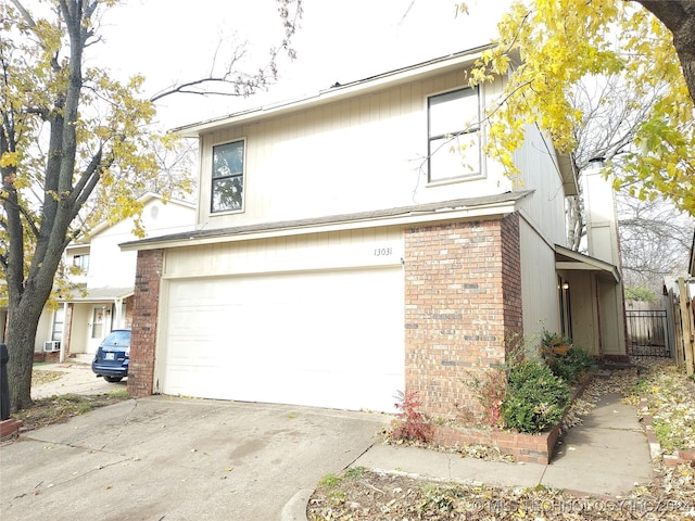 view of property exterior with a garage