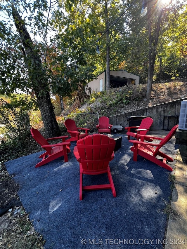 view of patio featuring cooling unit