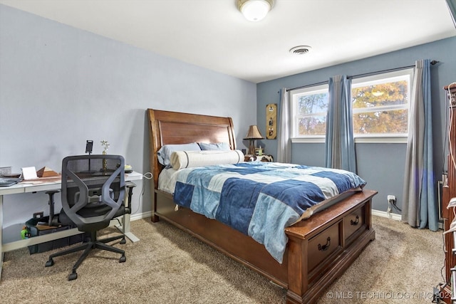 view of carpeted bedroom