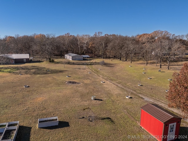 bird's eye view featuring a rural view