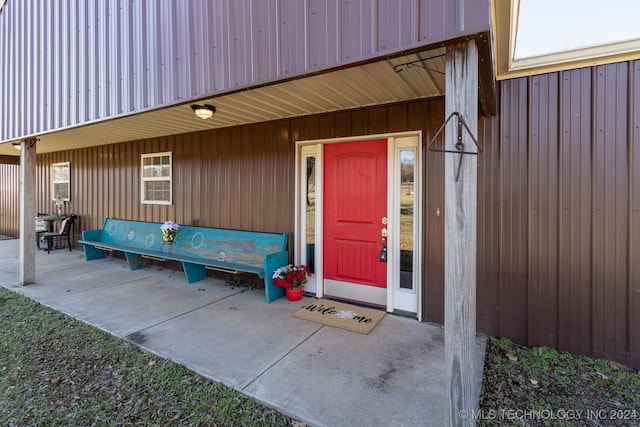 view of doorway to property