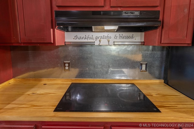 kitchen featuring black cooktop