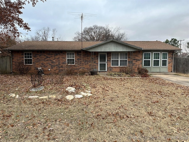 view of ranch-style home