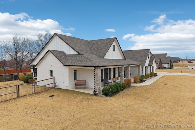 view of property exterior featuring a yard