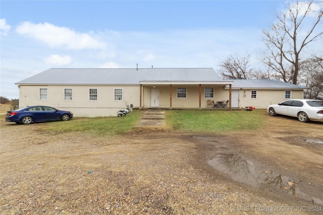 view of single story home