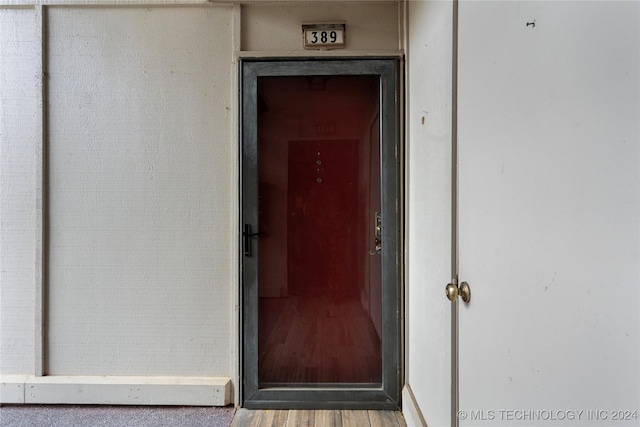 view of doorway to property