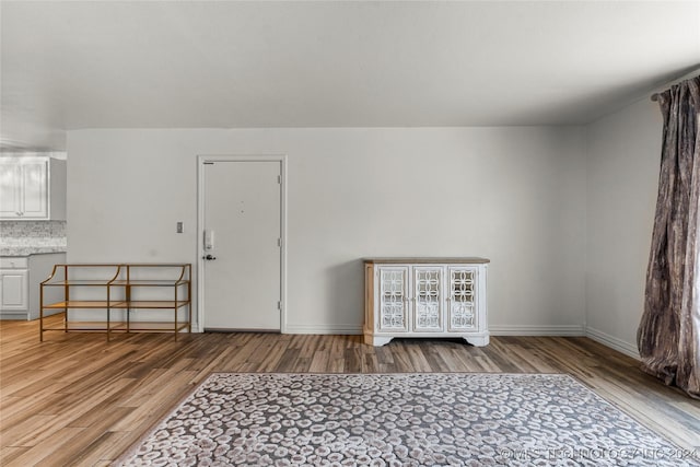 entryway with light hardwood / wood-style floors