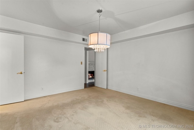 view of carpeted spare room