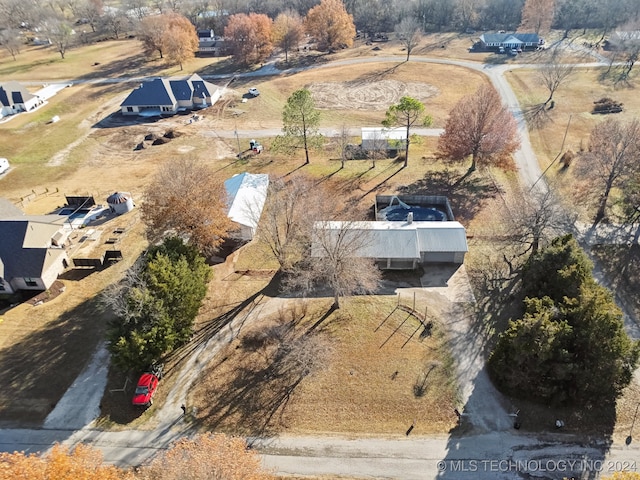 bird's eye view featuring a rural view