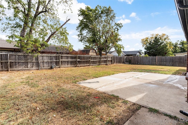 view of yard featuring a patio area