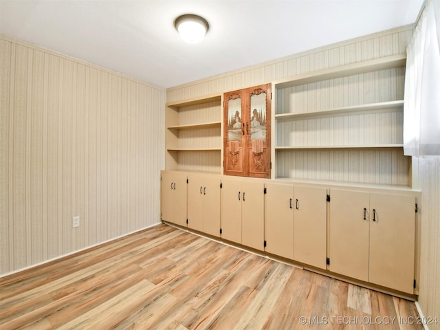 interior space with light hardwood / wood-style flooring